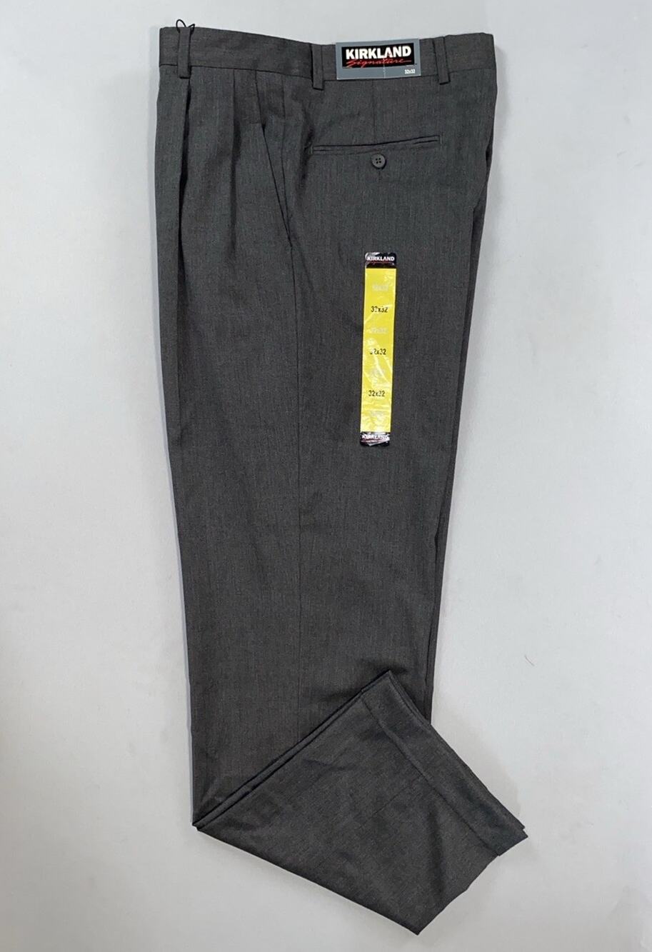 Kirkland Signature Warren of Stafford Pleated/Cuffed Wool Dress Pants. 32X32 NWT